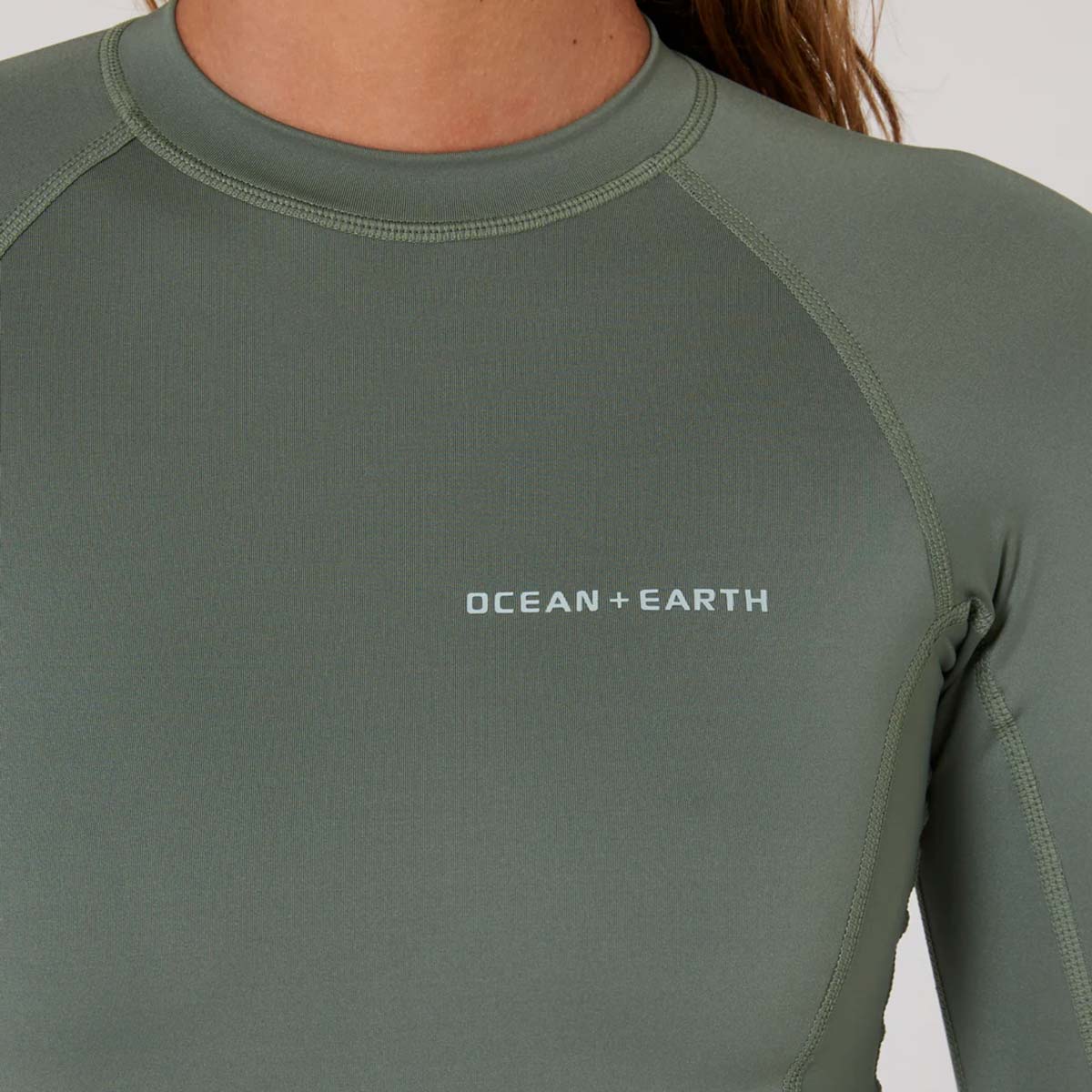 Ocean & Earth Ladies Oceana L/S Back Zip Lycra Surf Suit – Olive