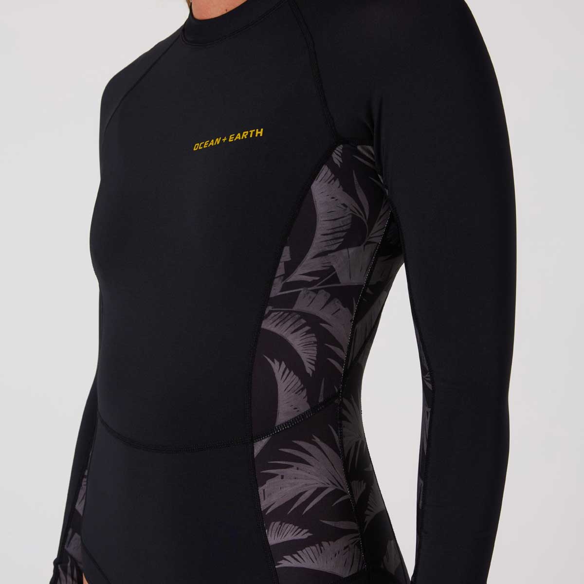 Ocean & Earth Ladies Oceana L/S Back Zip Lycra Suit – Black