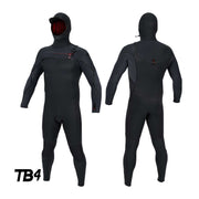 Wetsuit O'Neill Hyperfreak Fire 5/4+ mm Chest Zip w/Hood – Black A00