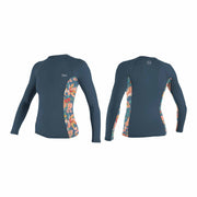 O'Neill WMS Side Print L/S Rash Guard – Copenblue/PaintedTropics IL4