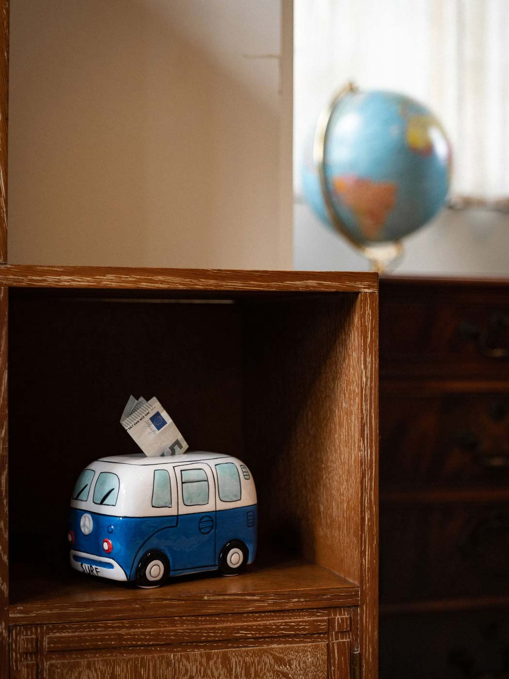 Devoted Surf Van Piggy Bank – Blue