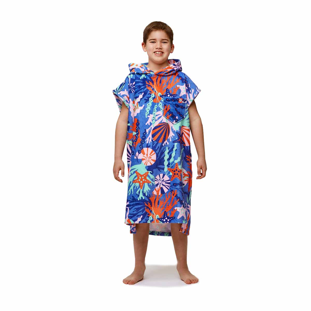 After Essentials Kids Poncho Towel – Coral Reef