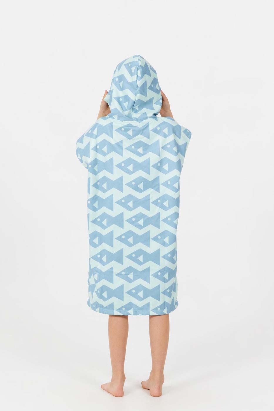 After Essentials Kids Poncho Towel – Square Fish