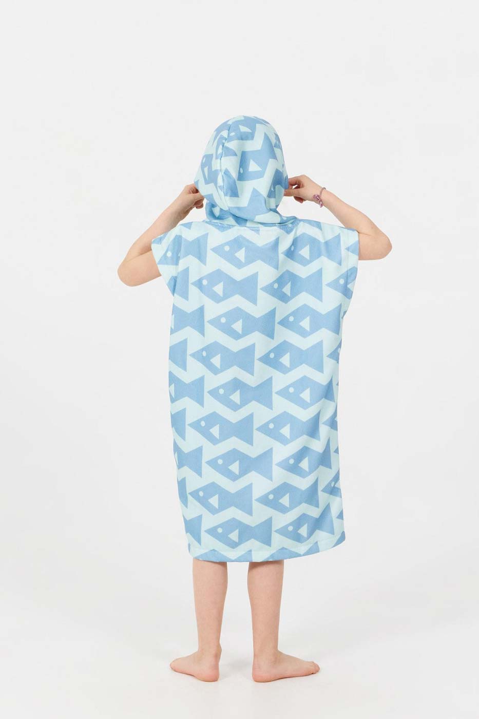 After Essentials Babies Poncho Towel – Square Fish