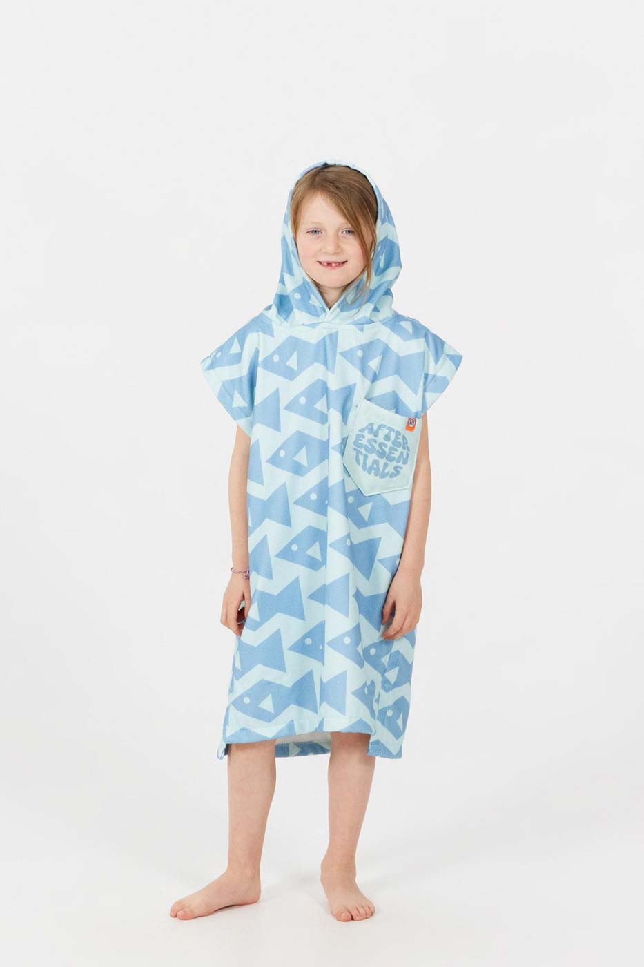 After Essentials Babies Poncho Towel – Square Fish