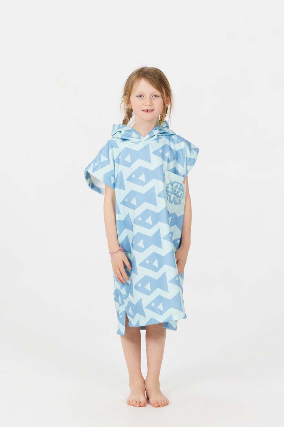 After Essentials Babies Poncho Towel – Square Fish