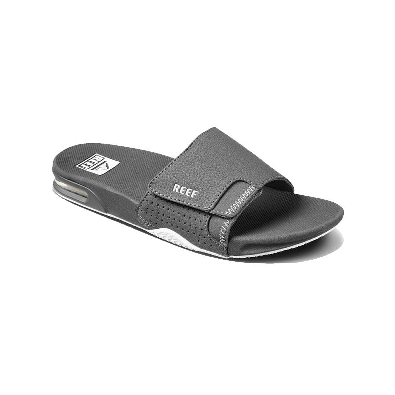 Reef Men's Fanning Slide Sandals – Black/Silver